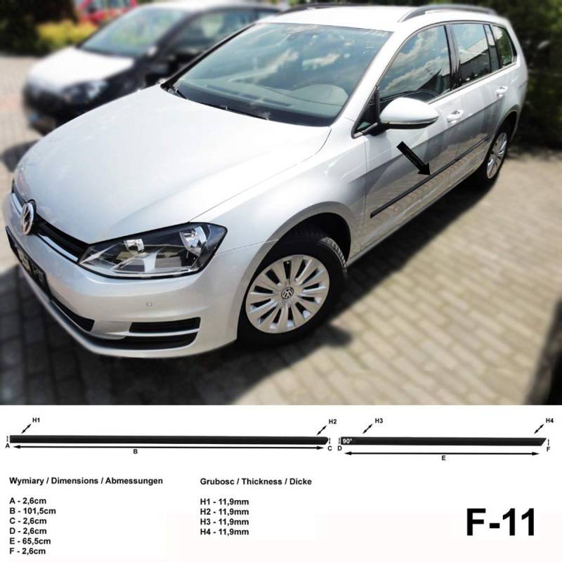 Spangenberg Seitenschutzleisten schwarz passend für Volkswagen VW Golf VII Variant Kombi ab Baujahr 04.2013- F11 (3700011) von Spangenberg