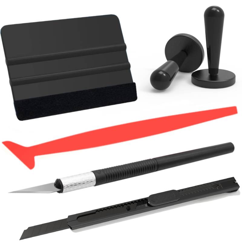 Spanno Vinyl Wrap Tool Kit Automotive Vinyl Wraps Car Wrapping Kit Car Tint Window Kit Vinyl Wrap for Cars Includes Vinyl Squeegee, Wrap Squeegee, Magnet Holder and Utility Knife von Spanno Tools