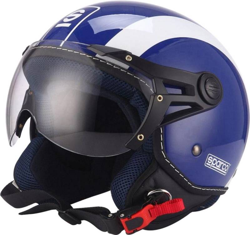 Sparco Herren Demi Jet Motorradhelm, blau, XS von Sparco