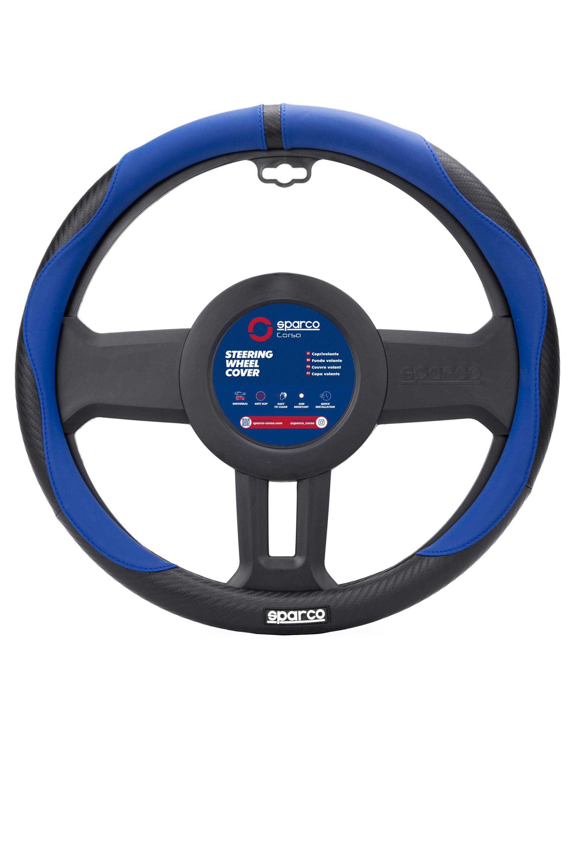 Lenkradhülle S128 von Sparco, blau, 1 Stück von Sparco