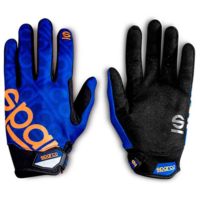 SPARCO MECA 3 HANDSCHUHE GRÖSSE 10 (M) BLAU/ORANGE von Sparco