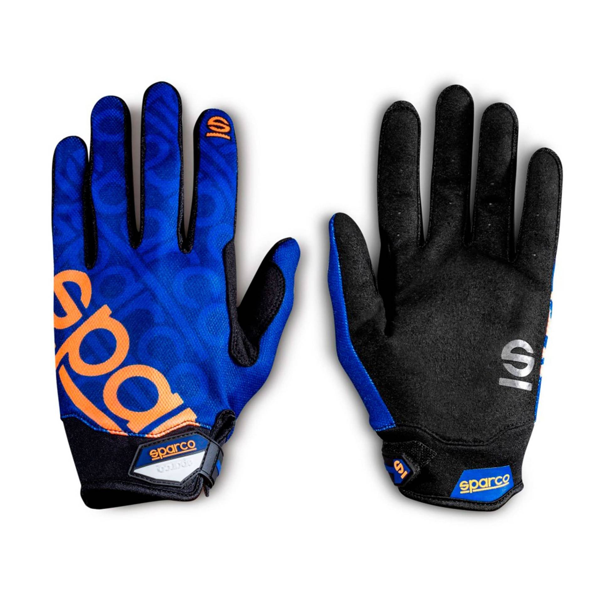 SPARCO MECA 3 HANDSCHUHE GRÖSSE 10 (M) BLAU/ORANGE von Sparco