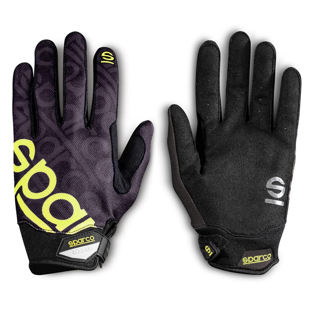 SPARCO MECA 3 HANDSCHUHE GRÖSSE 10 (M) SCHWARZ/GELB von Sparco