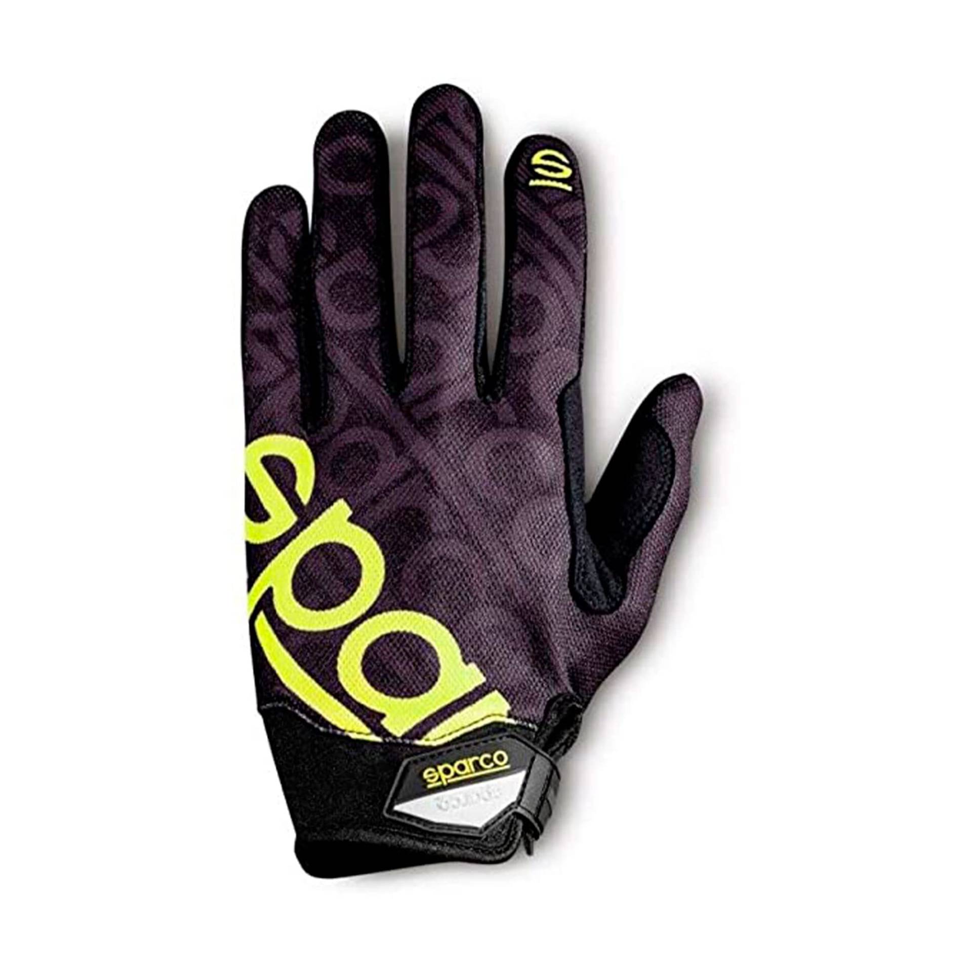 SPARCO MECA 3 HANDSCHUHE GRÖSSE 10 (M) SCHWARZ/GELB von Sparco