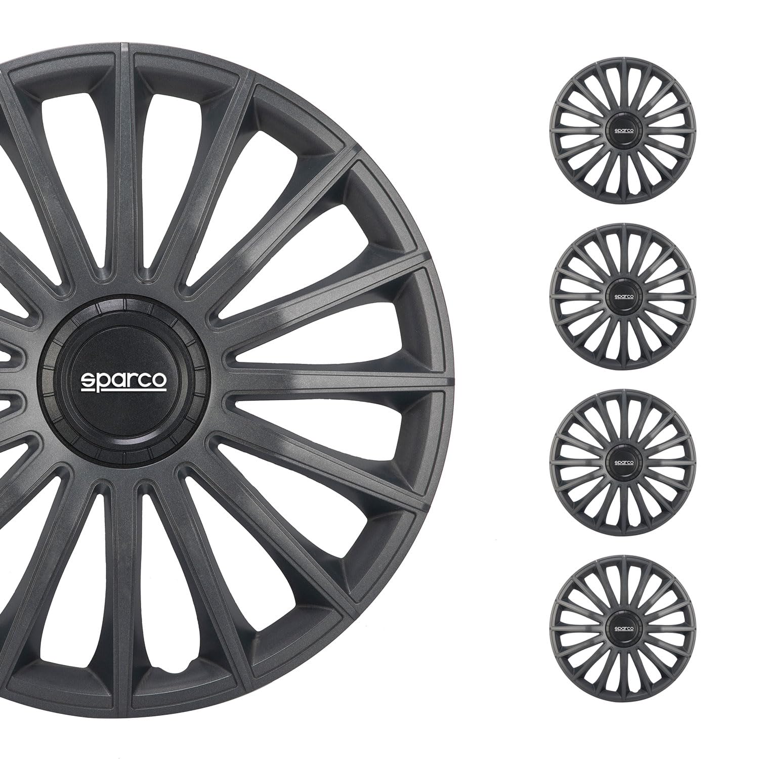 SPARCO SPC1492GR Radkappen Treviso, Grau, 14 Zoll, 4 Stück von Sparco