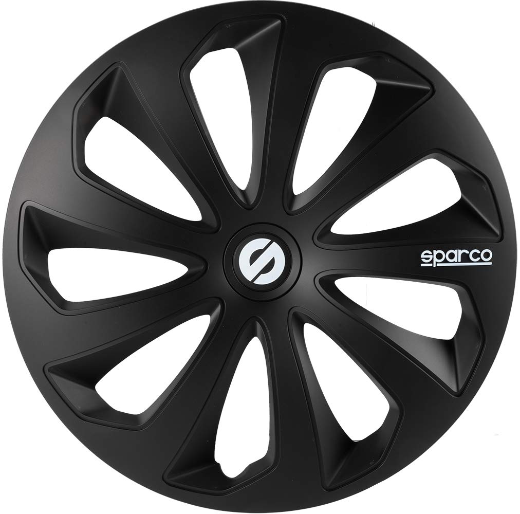 SPARCO SPC1670BK Sicilia 4 Stück Radzierblenden, Schwarz, 4 Stück, 16" von Sparco