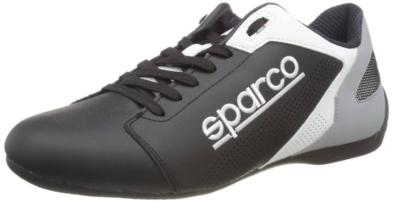 SPARCO Slippers SL-17 SCHWARZ Weiss GRÖSSE 40, Schwarz Weiß von Sparco