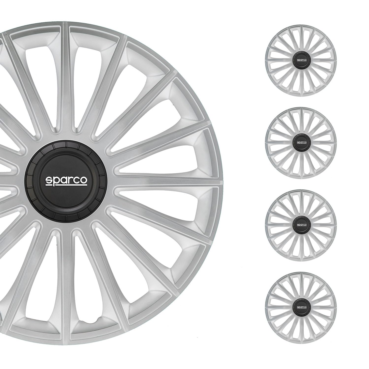 Satz Sparco Radzierblenden Torino 15-Zoll Silber von Sparco