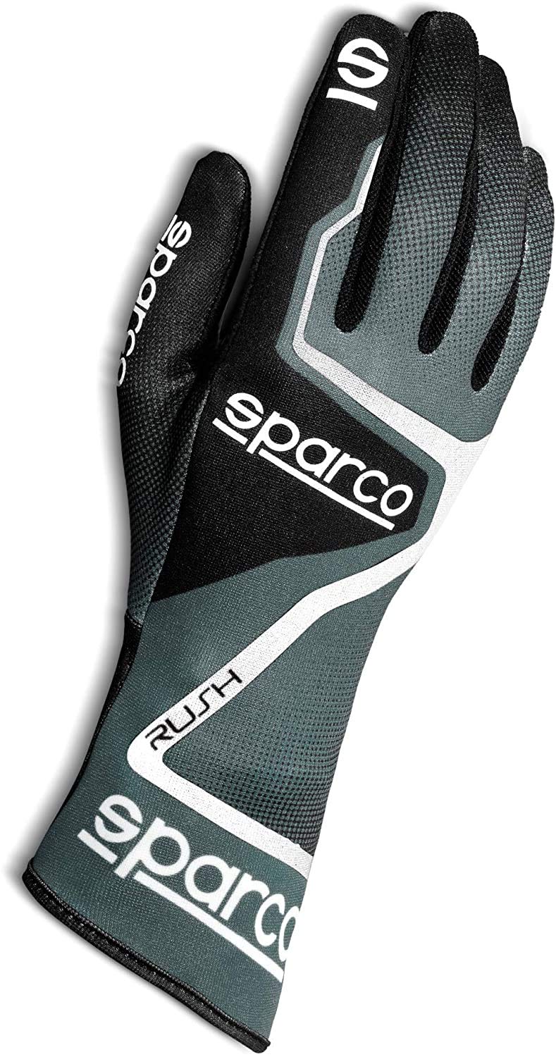 Sparco RUSH 2020 HANDSCHUHE GRÖSSE 12 RFLX BL, Grau/Schwarz von Sparco