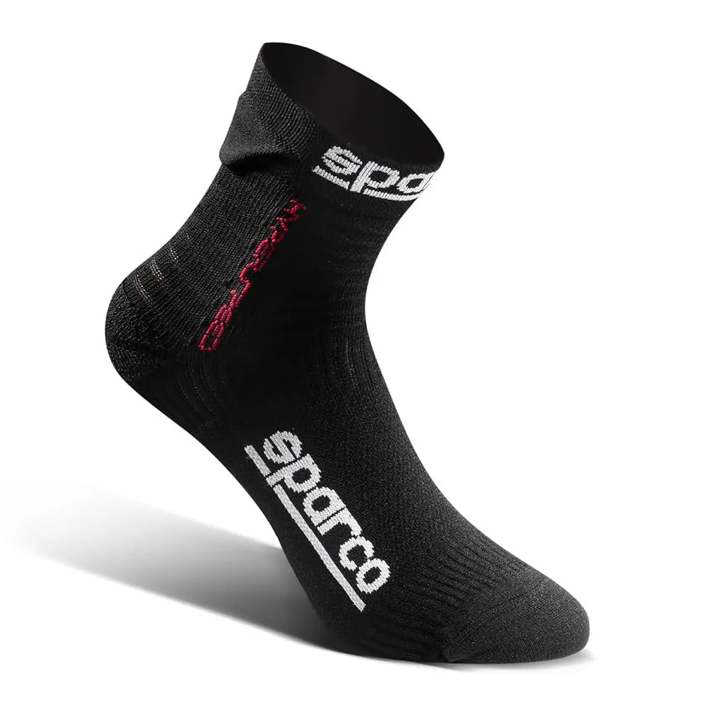 Sparco 01290NR4243 Hyperspeed-Socken Schwarz S T 42-43 von Sparco