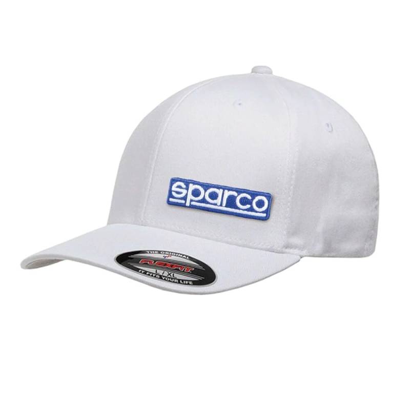 Sparco Flexfit Original Kappe, Weiß, Größe S/M, Standard, Unisex, Erwachsene von Sparco