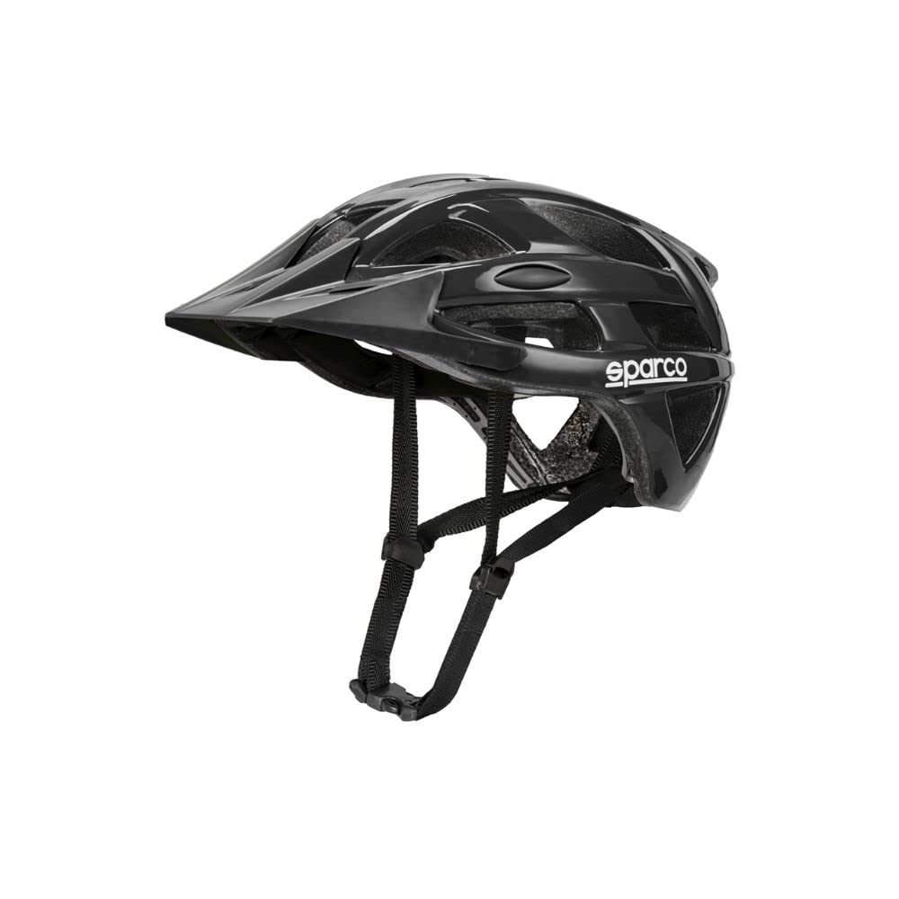 Sparco Unisex SPCSE300BK eMobility SE300 Sporthelm Schwarz Größe L (58-61 cm) Stark und leicht für Fahrrad, Roller, Large von Sparco