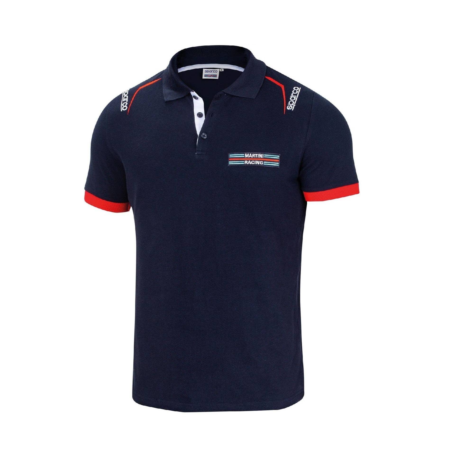 Sparco Martini Racing Poloshirt, Marineblau, Standard Unisex für Erwachsene, bunt, 42/50 EU von Sparco