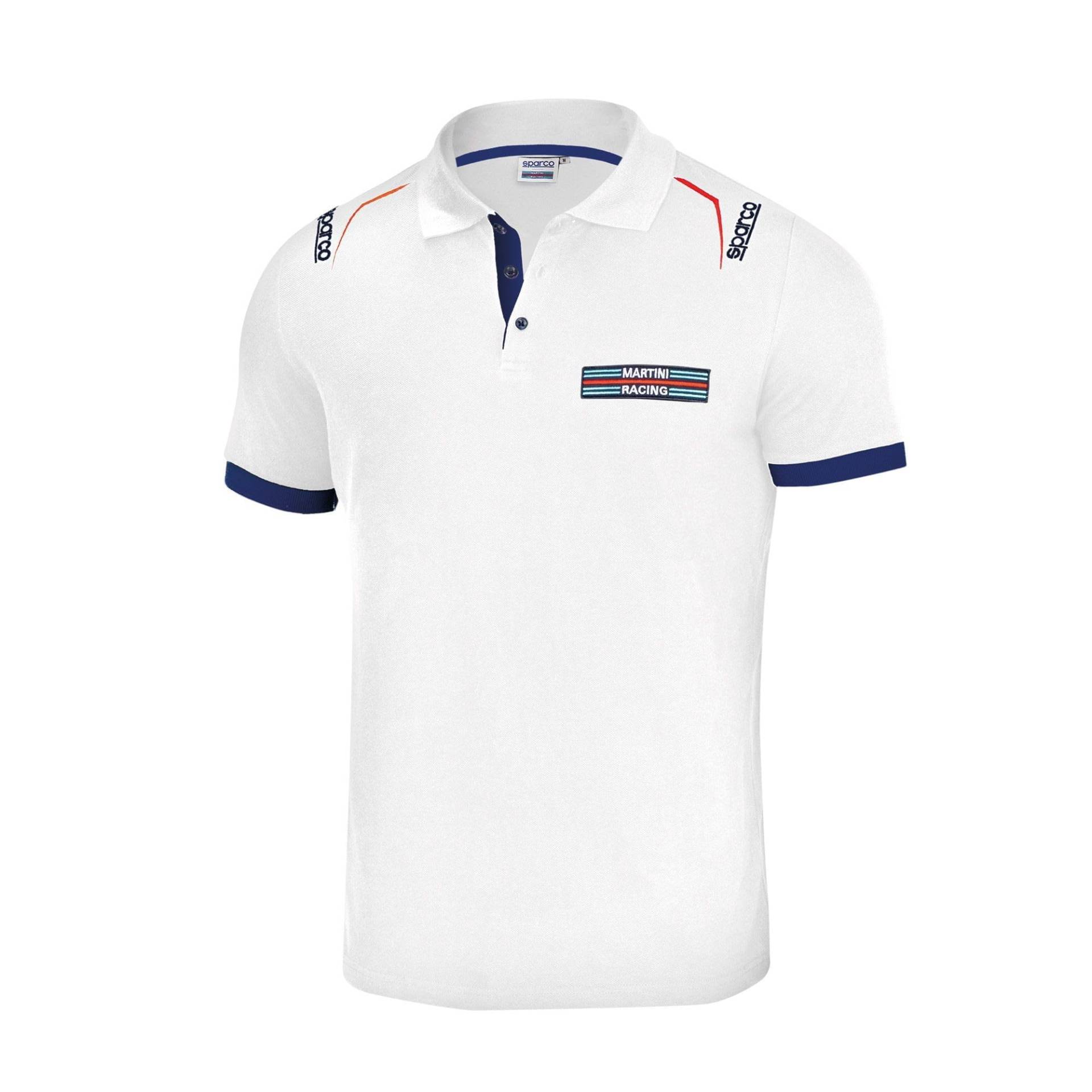 Sparco Martini Racing Poloshirt, Unisex, Erwachsene, weiß, XL von Sparco