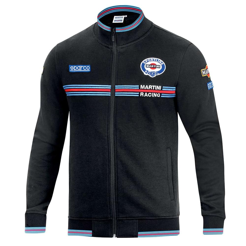 Sparco 01278MRNR3L Sweatshirt mit Reißverschluss, Martini-R, Größe L, bunt, Large von Sparco