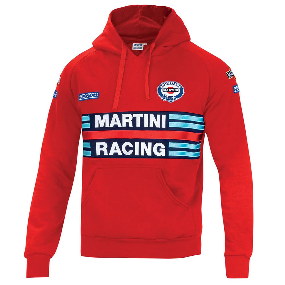 Sparco Martini Racing Sweatshirt, Rot, Standard, Unisex, Erwachsene, bunt, XX-Large von Sparco