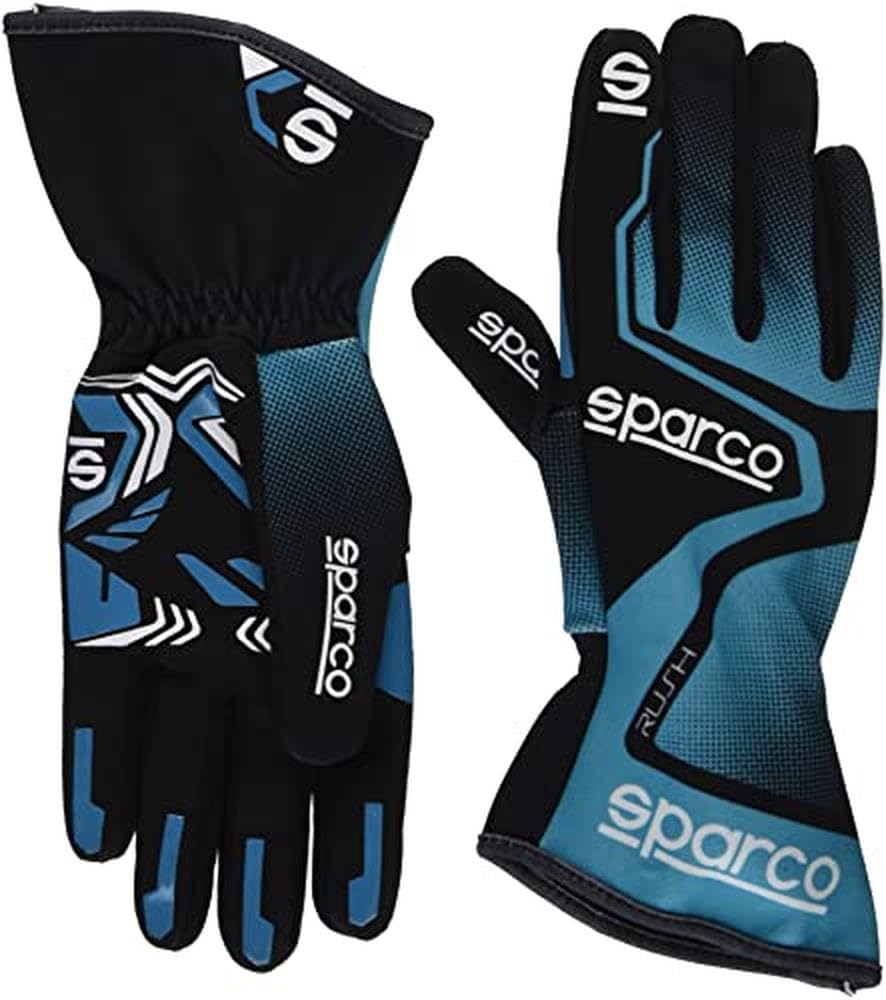 Sparco RUSH 2020 HANDSCHUHE GRÖSSE 10, 11 Blau / Schwarz von Sparco