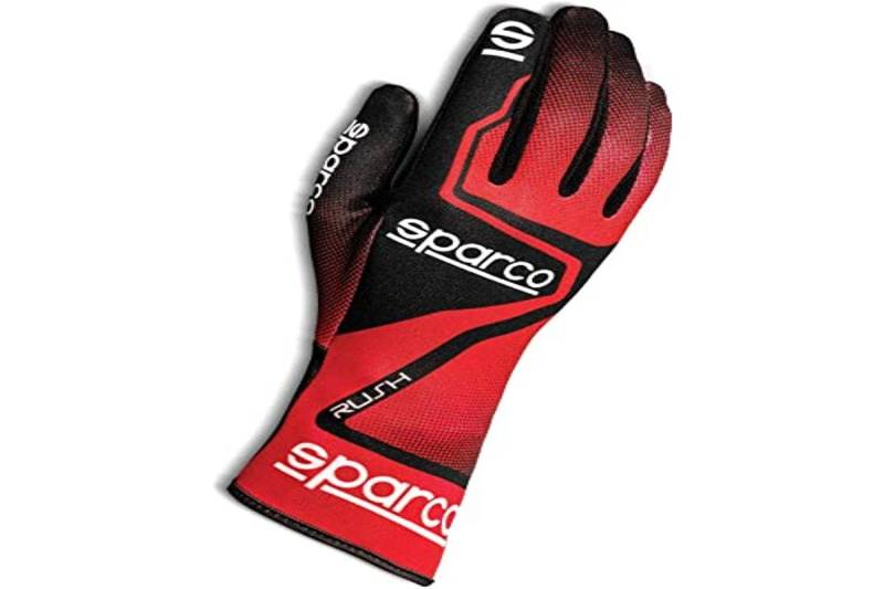 Sparco RUSH 2020 HANDSCHUHE GRÖSSE 11 GRAU/FL rot / schwarz von Sparco