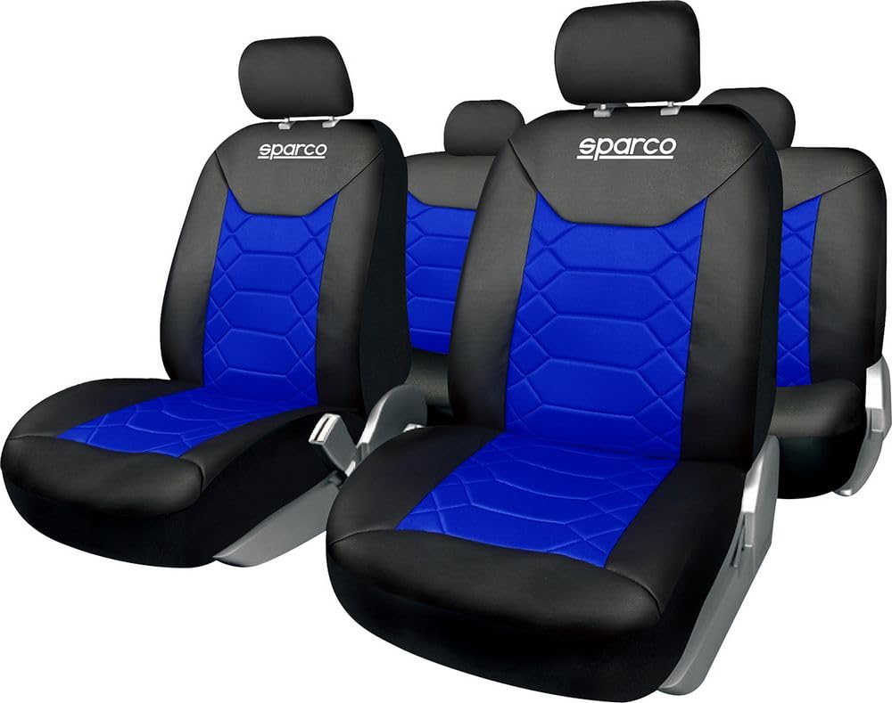 Sparco SPC1016AZ Satz Bezüge für Autositz BK Blau/Schwarz von Sparco