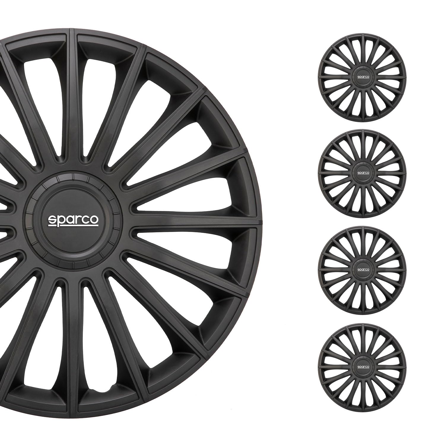 Satz Sparco Radzierblenden Treviso 16-Zoll Schwarz von Sparco