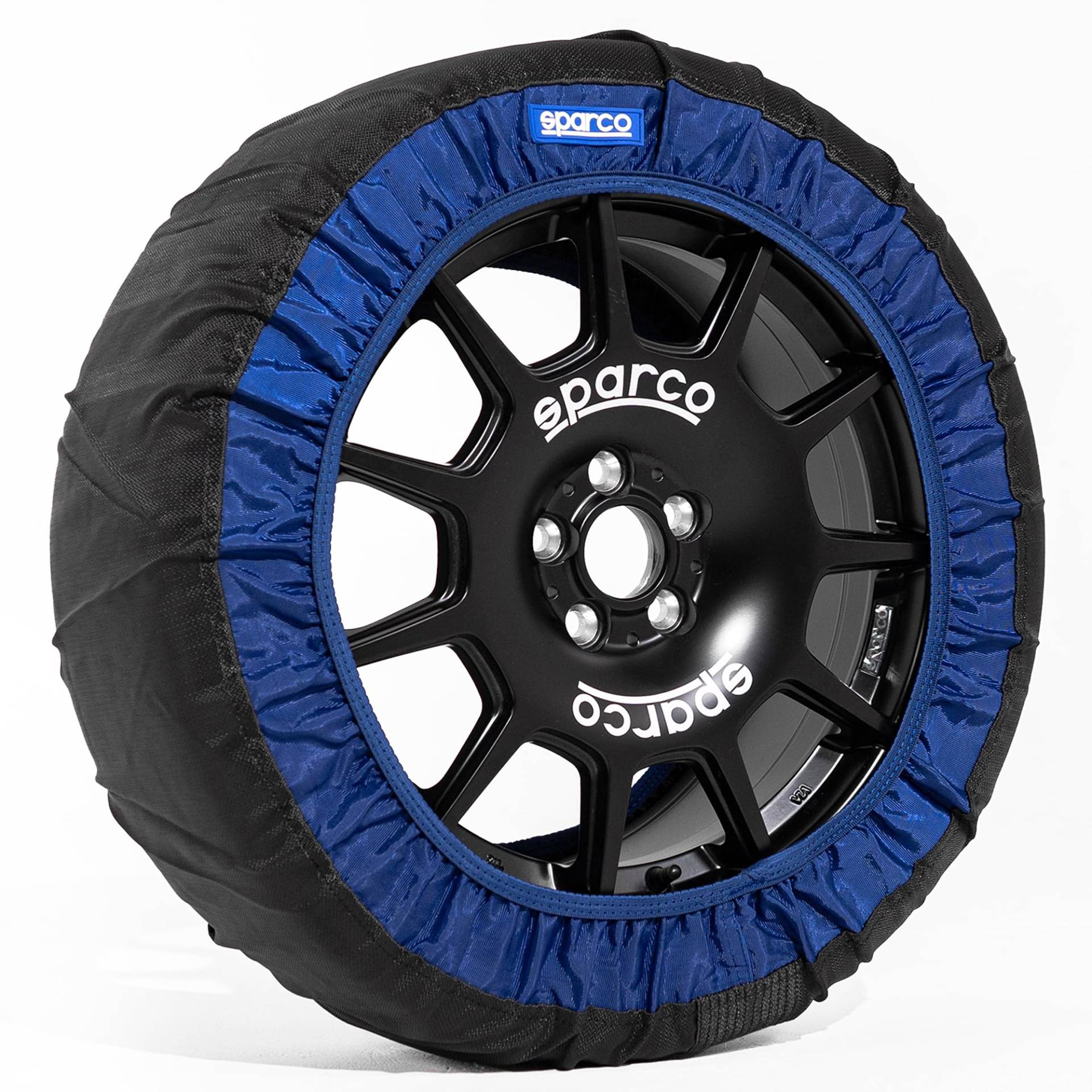 Sparco SnowShield Set: 2 textile Schneeketten/Schneesocken für Autos, einfache Montage, leise und sichere Leistung, zugelassen und wiederverwendbar Größe S von Sparco