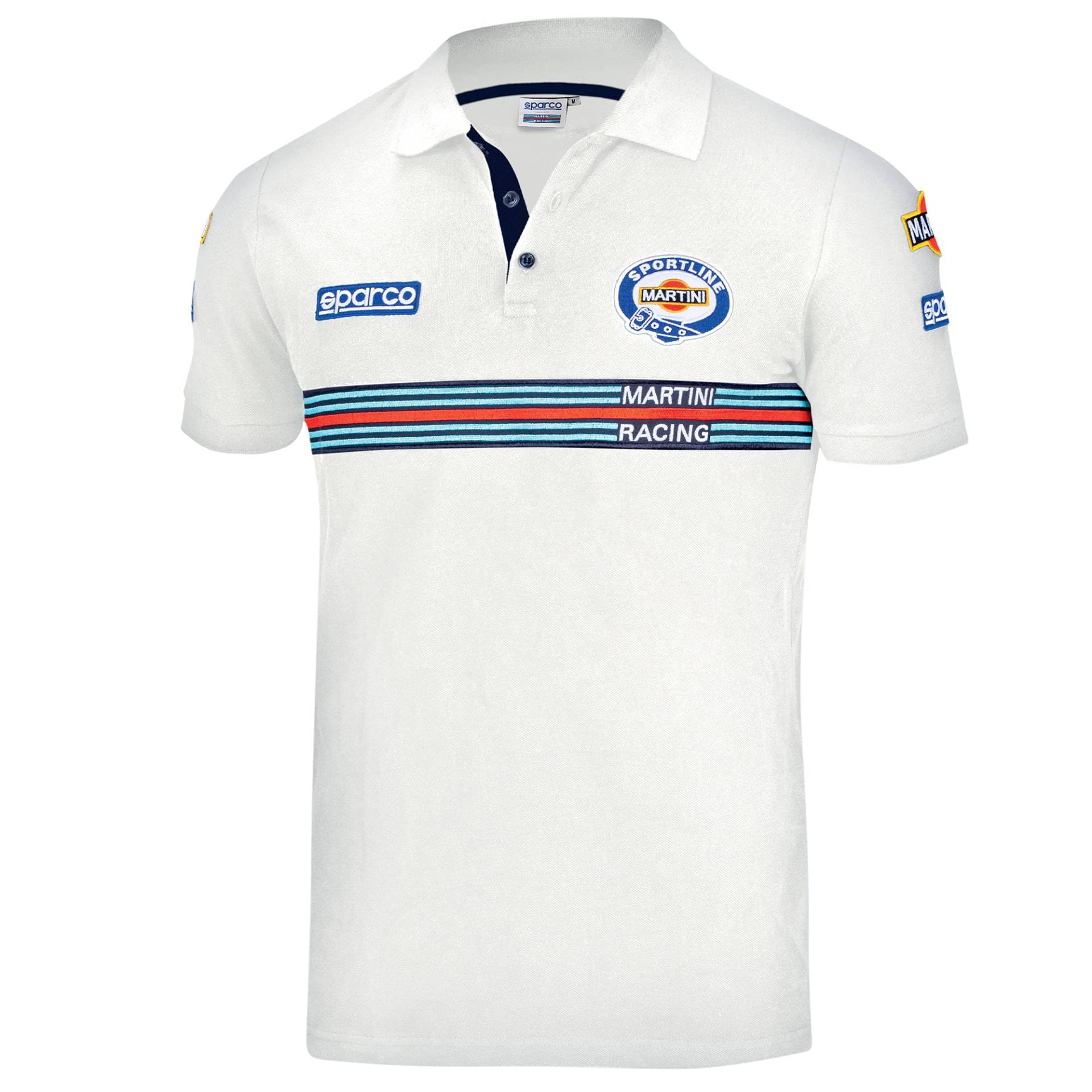 Sparco Martini Racing Poloshirt, Weiß, Standard, Unisex, Erwachsene, bunt, 42/50 EU von Sparco