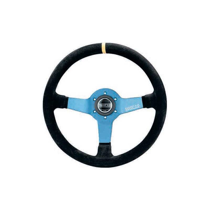 Sparco Universelles Sportlenkrad 'L550 Monza' - Schwartz/Azurblau - Diameter 350mm von Sparco