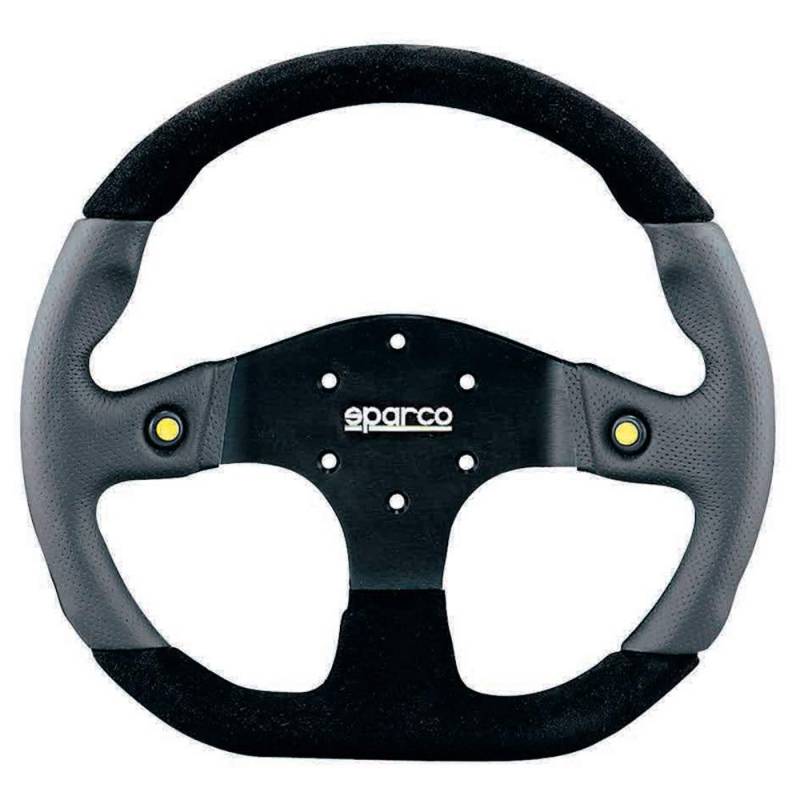 Sparco Universelles Sportlenkrad 'L999 Mugello' - Grau Leder & Schwars Wildleder - Diameter 330mm Schwartz von Sparco