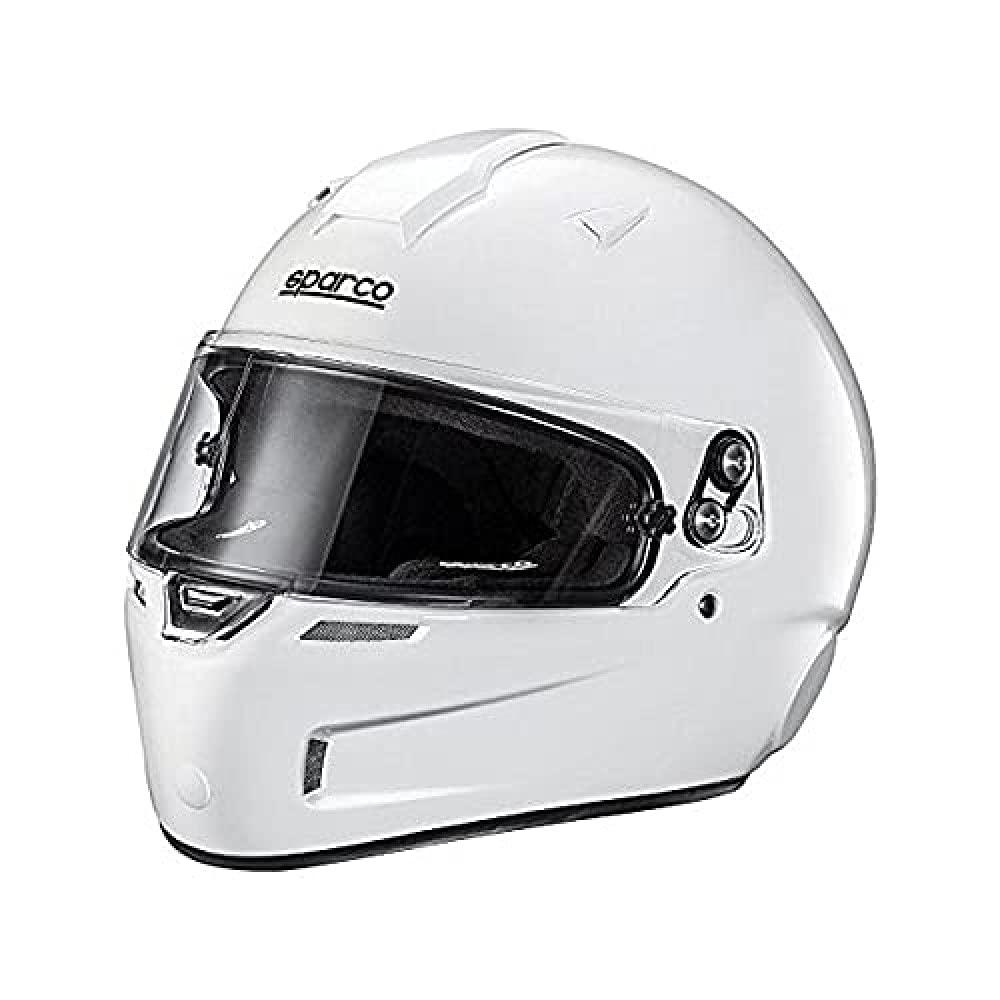 Sparco 0033550XS Helm Sky Kf-5W Kevlar/Fiberglas Fia, Größe XS, Weiß von Sparco