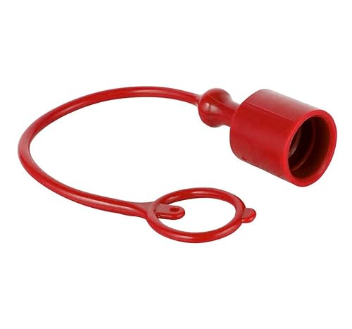 Staubschutz Staubkappe für Hydraulikkupplungen Standardmuffe,Stecker BG3 versch. (Rot, Standardstecker) von Spare Parts Holland