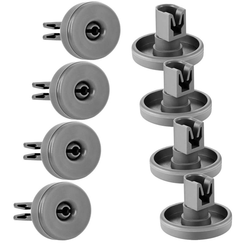 SPARES2GO Universal-Geschirrspüler-Korbrollen, unteres Rack-Rad (8 Stück, 40 mm) von Spares2go