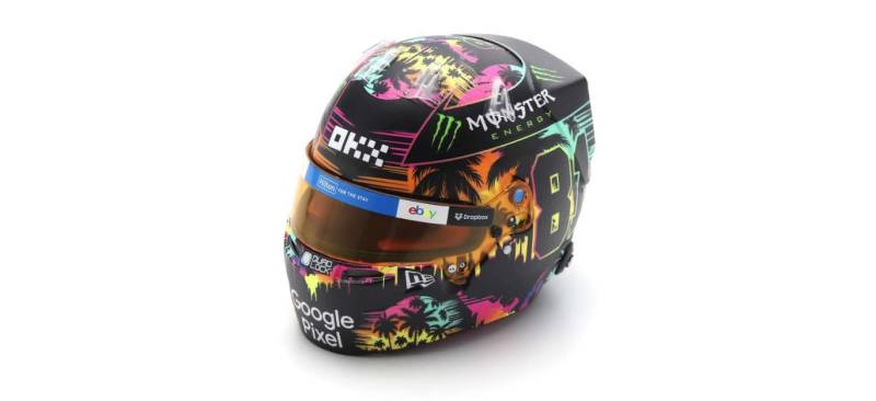 Spark McLaren Formel 1 Team - Oscar Piastri - USA Special Edition Miami GP 2024-1/5 Mini Helm, Modelle von Spark