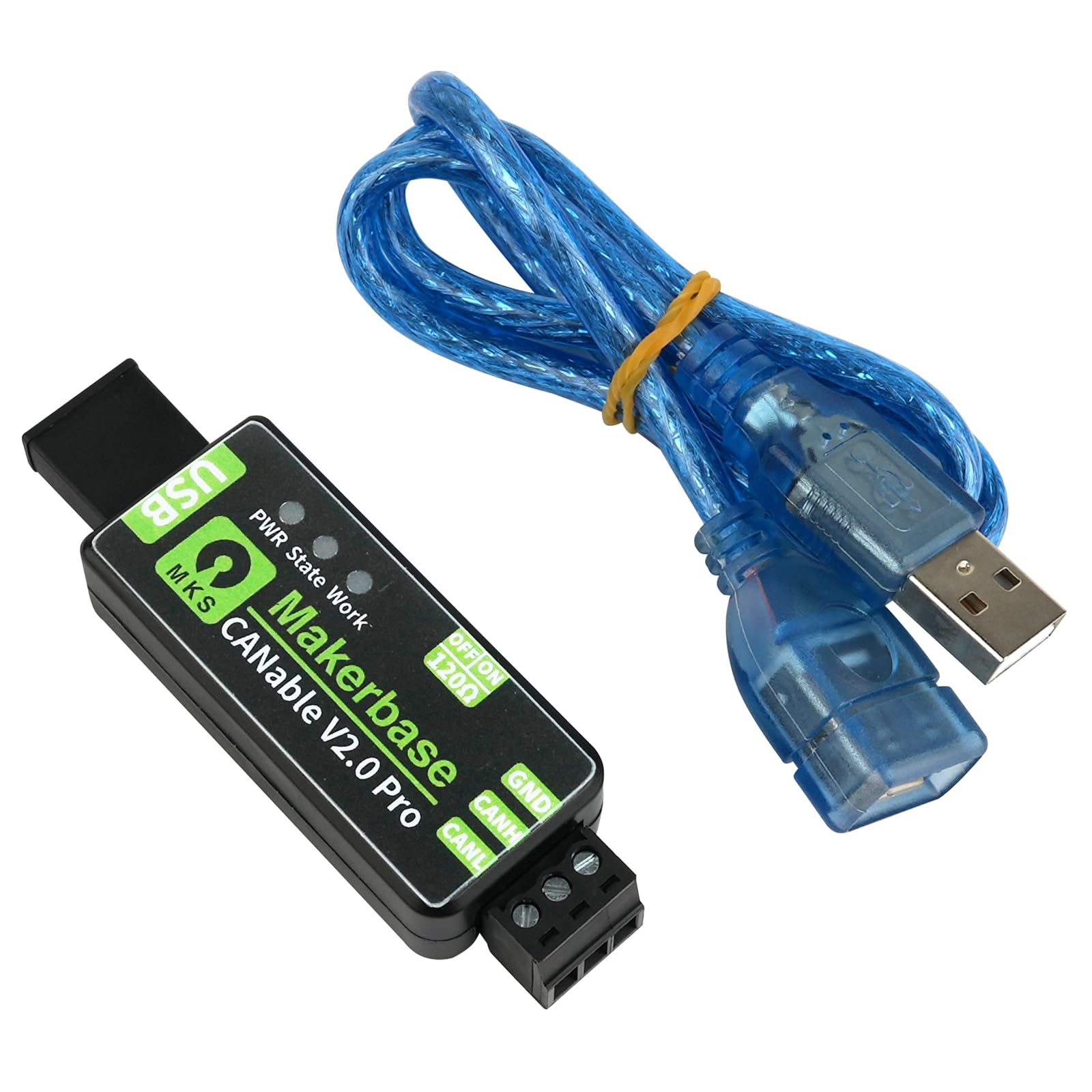 Sparkleiot CANable V2.0 Pro S CZN Analysegerät: USB-zu-CAN Adapter mit CAN FD Unterstützung, 1M Baudrate, ARM Cortex-M4, Schutzgehäuse & 0,5m Kabel für Industrieautomation/Automobildiagnose von Sparkleiot