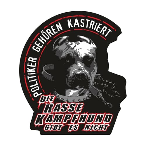 Aufkleber wetterfest Rasse Kampfhund 12 oder 40cm Pit Stafford Bull Dog Hund von Spaß Kostet