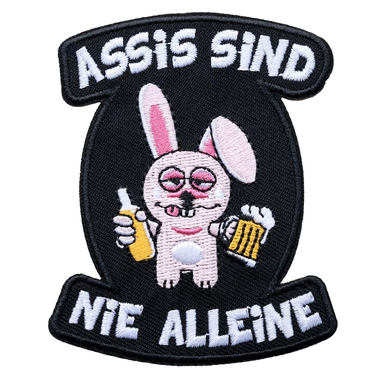 Aufnäher Aufbügler Patch Assis sind nie alleine Fun Spass von Spaß Kostet