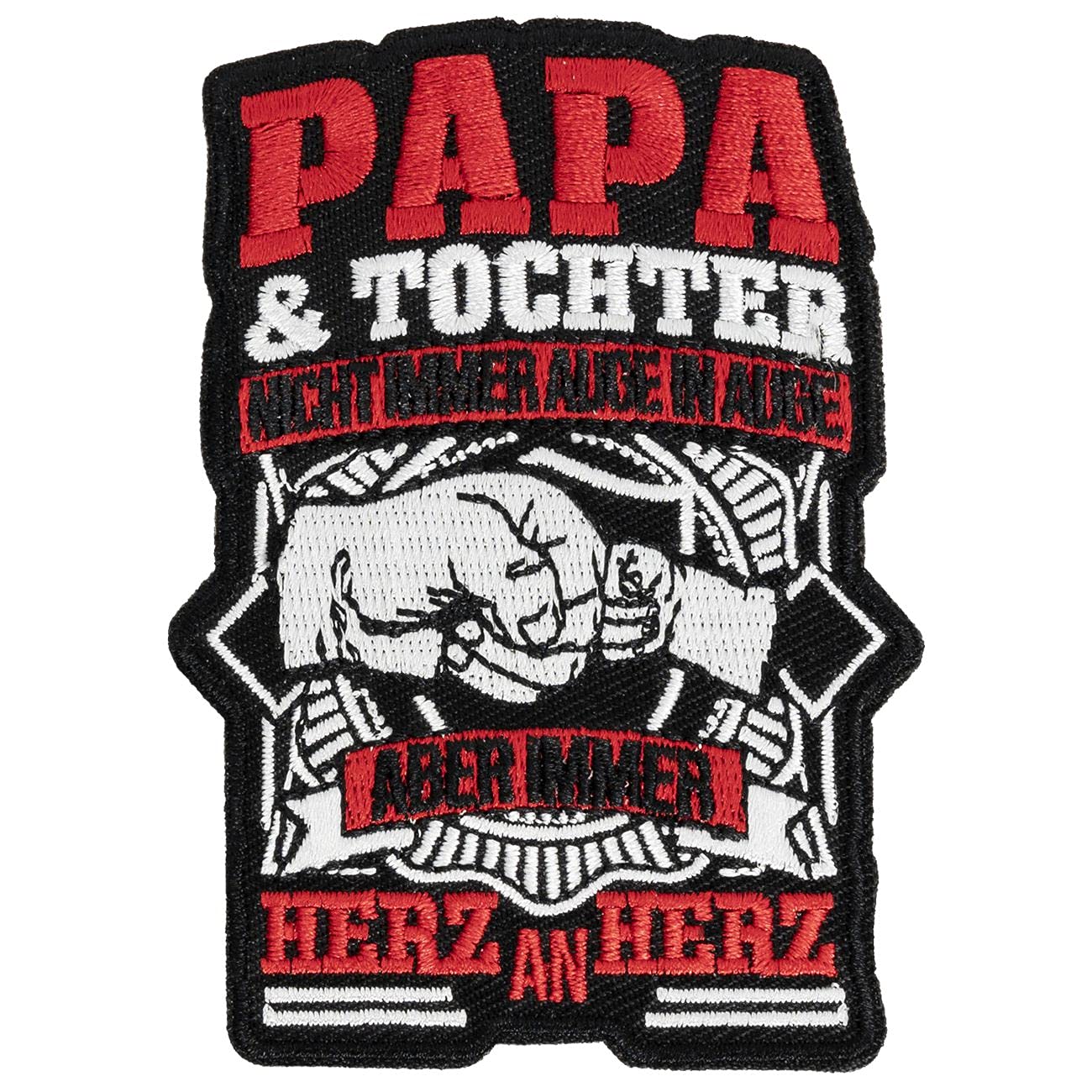 Aufnäher Aufbügler Patch Papa und Tochter von Spaß Kostet