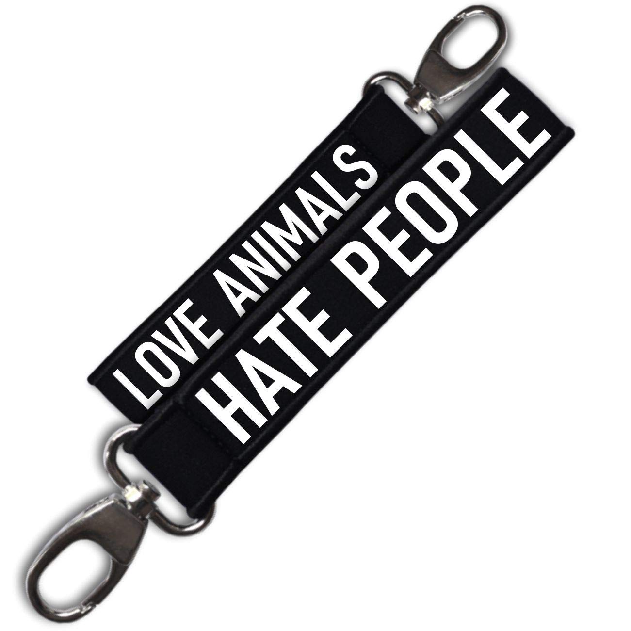 Schlüsselanhänger aus Neopren Love Animals Hate People von Spaß Kostet