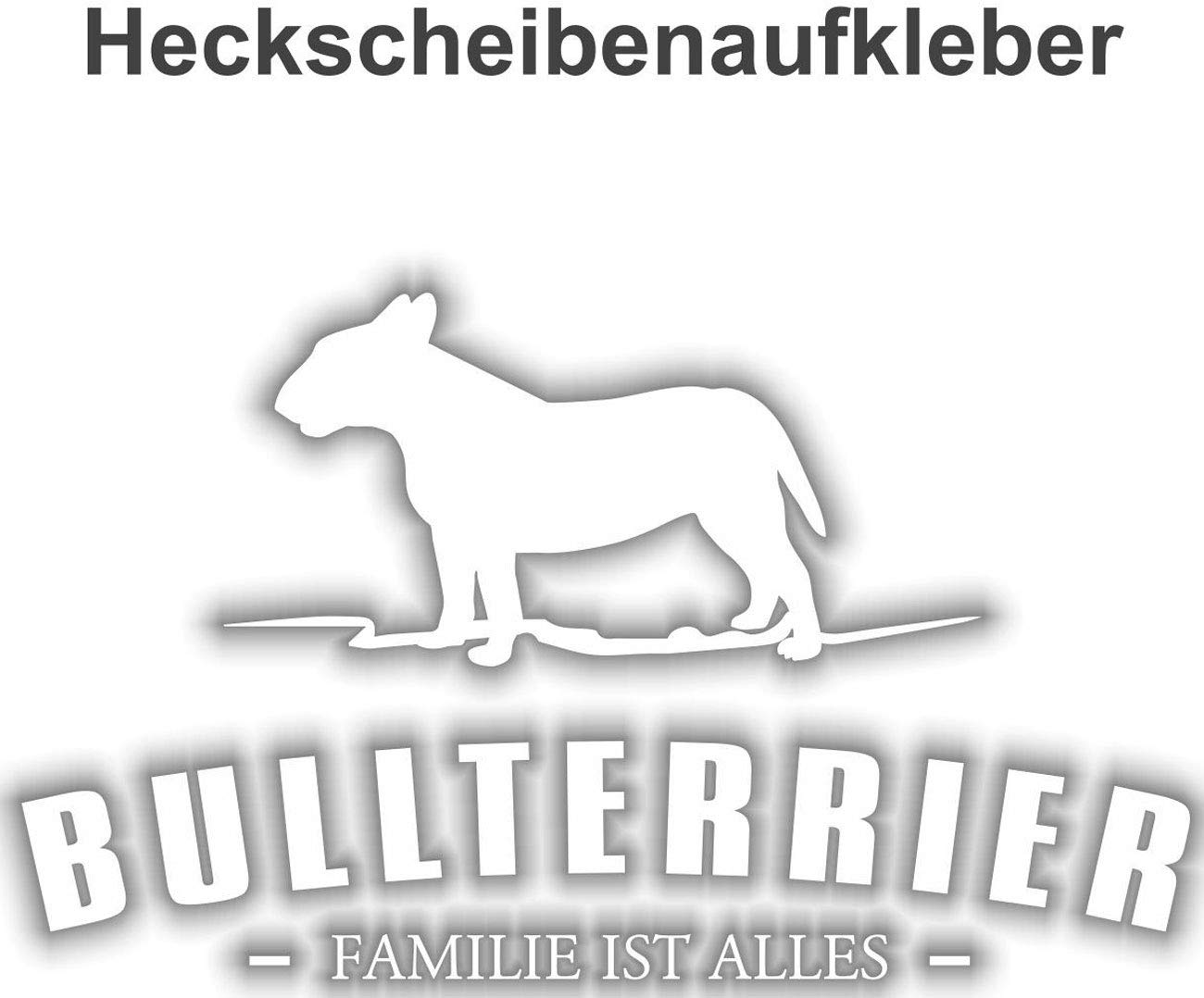 Spaß Kostet wetterfester Aufkleber Bullterrier Silhouette von Spaß Kostet