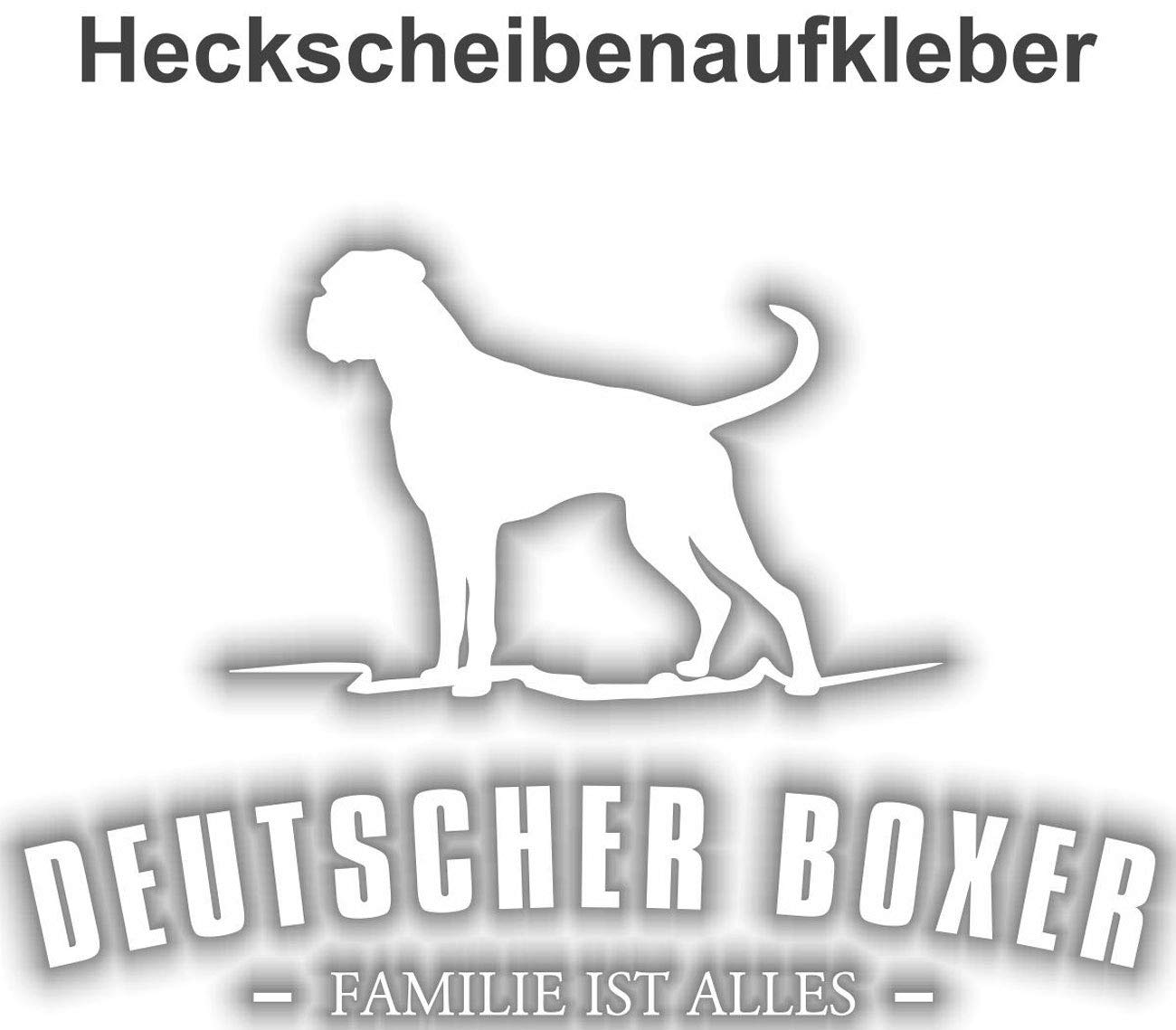 Spaß Kostet wetterfester Aufkleber Deutscher Boxer Silhouette von Spaß Kostet