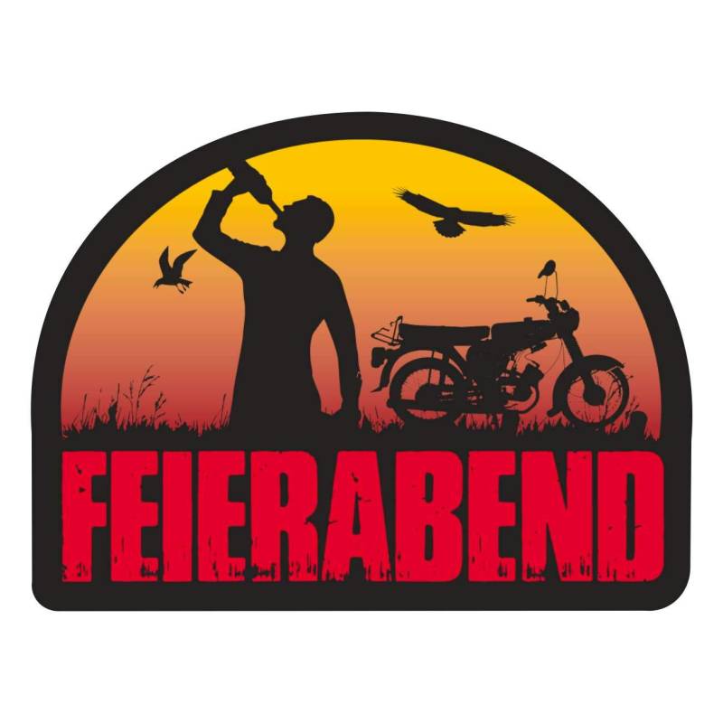 Aufkleber 2Takt Motorrad Moped Feierabend (Wetterfest) von Spaß Kostet