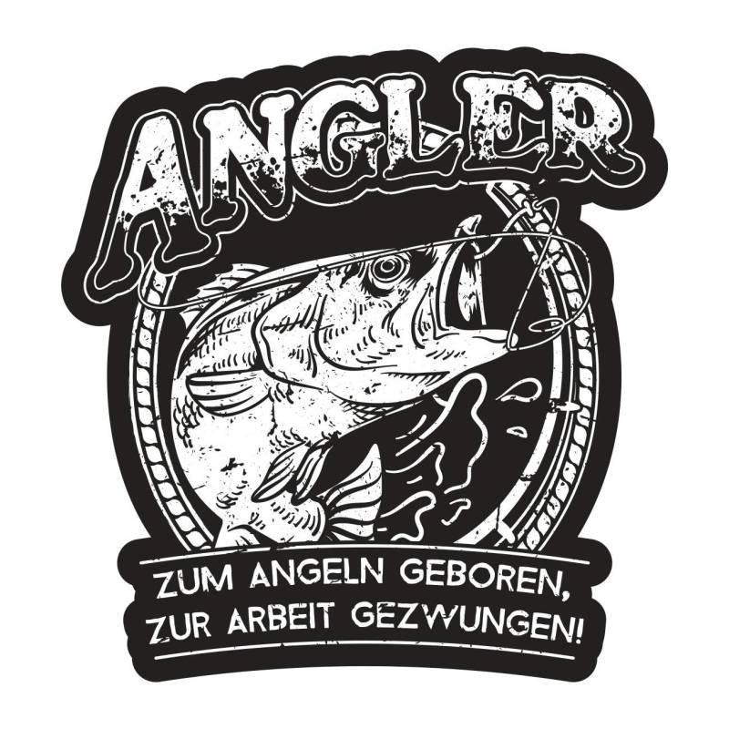 Spaß Kostet Aufkleber Angler Zum Angeln geboren zur Arbeit gezwungen (Wetterfest) von Spaß Kostet