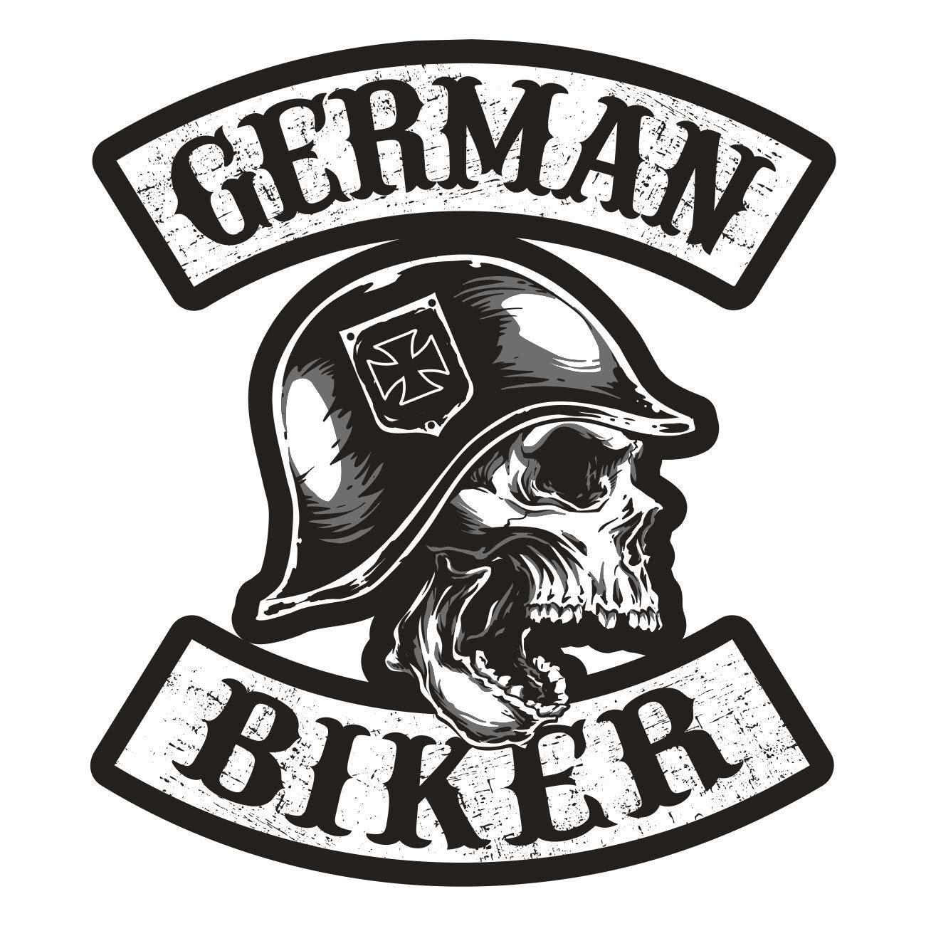 Spaß Kostet Aufkleber Patch German Biker (Wetterfest) von Spaß Kostet