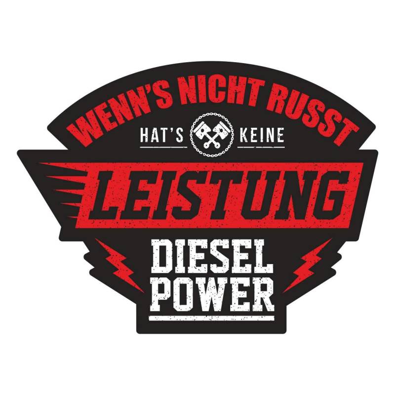 Aufkleber Wenn's Nicht russt hat's Keine Leistung Diesel Power (Wetterfest) von Spaß Kostet