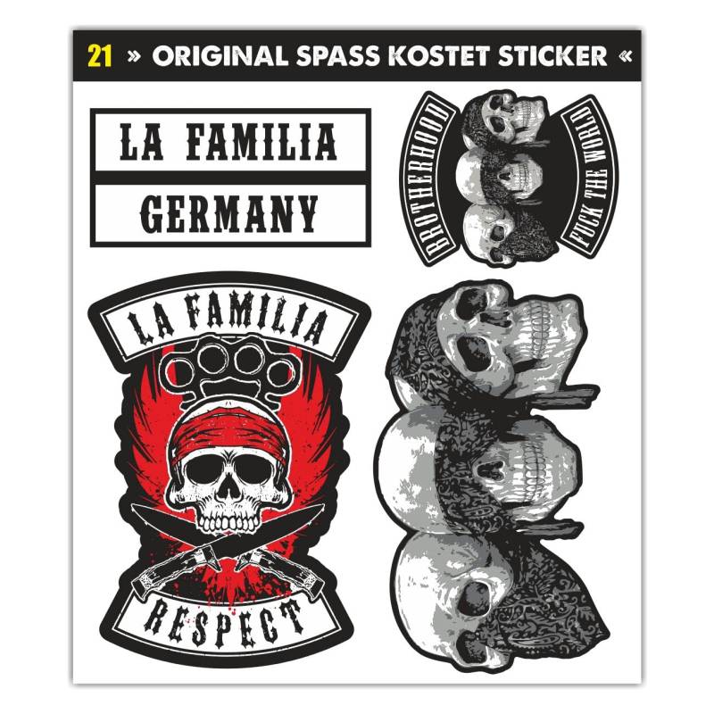 Spaß Kostet Sticker Set La Familia Respect Brotherhood Patch Aufkleber von Spaß Kostet