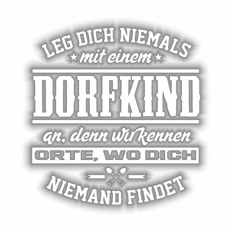 Wetterfester Aufkleber DORFKIND 10 cm oder 40 cm Sticker Jugend Geschenk Fun von Spaß Kostet