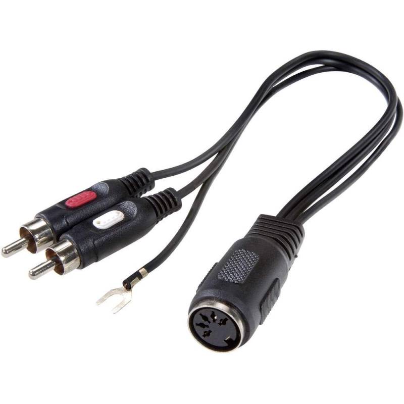 SpeaKa Professional SP-7869832 Cinch/DIN-Anschluss Audio Y-Adapter [1x DIN-Buchse 5pol. - 2X Cinch von Speaka