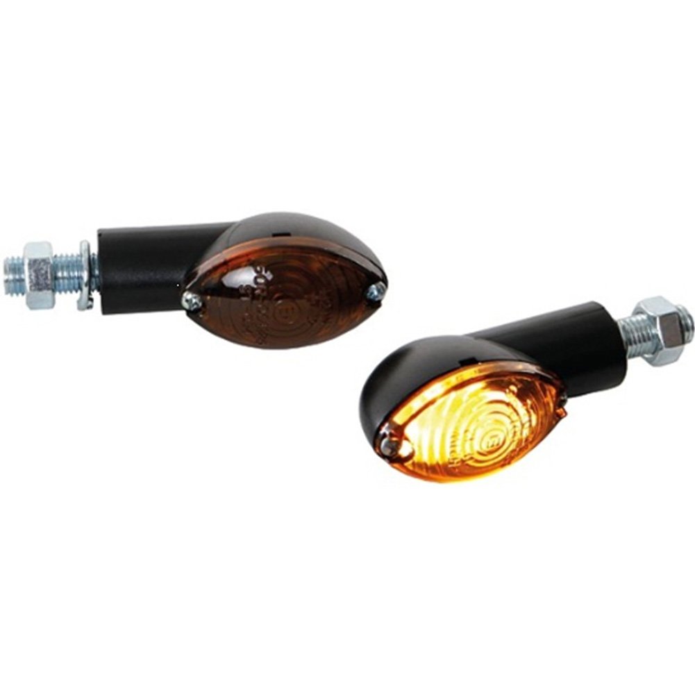 Spec-X Mini-Blinker Cat`s 20 BK 1Paar Kurzarm 20mm schwarz Motorrad von Spec-X