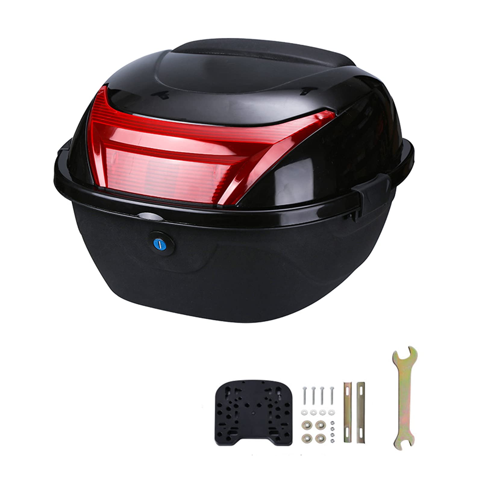 Motorrad Schwanz Kofferraum Gepäckbox. Helmlagerbox, Motorrad Touren Top Box, Motorrad Schwanz Kofferraum, Motorrad Scooter hinten Gepäck Topbox Topbox, Kann Helme speichern,Schwarz 2,L von SpeeSy