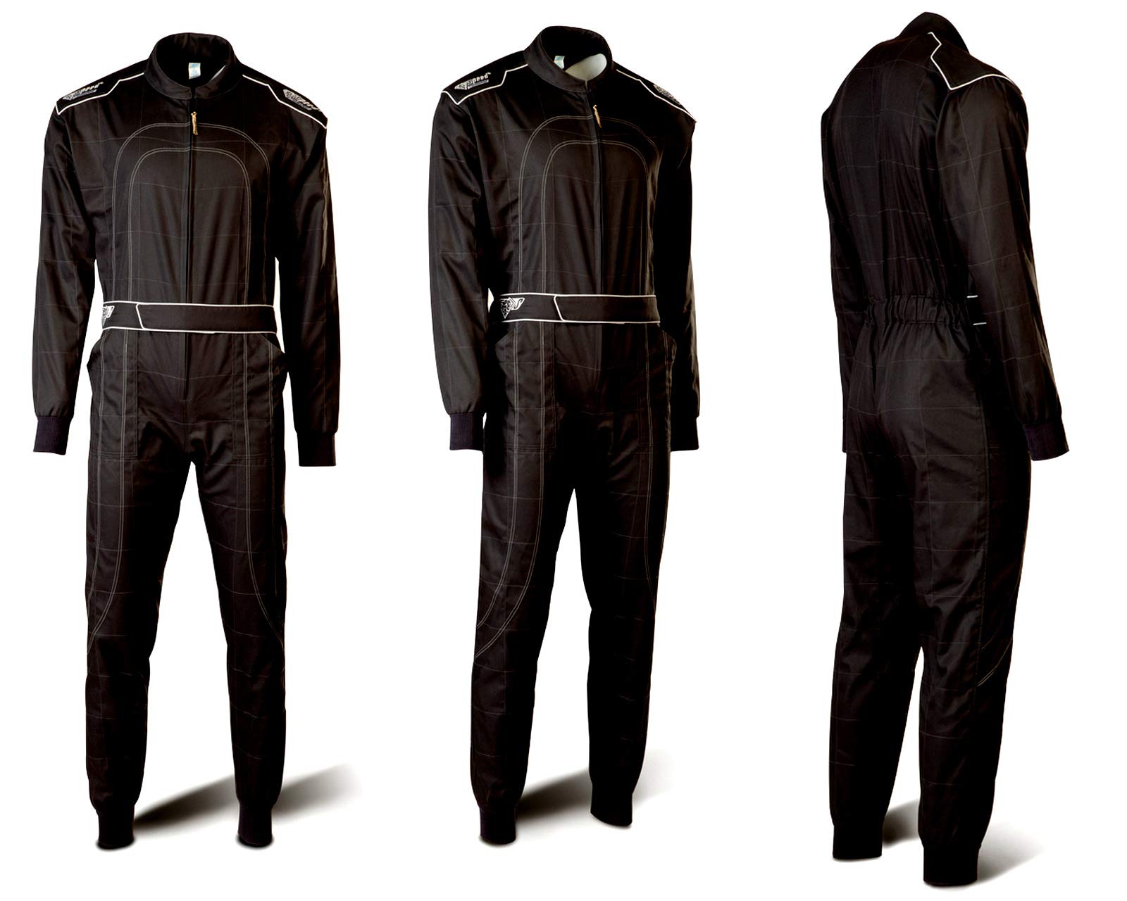 Speed Kartoverall Schwarz Daytona - Aktuelles Modell - Karting Suit (110 Kindergröße) von Speed