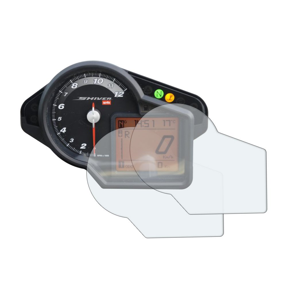 Aprilia Shiver 750 Displayschutzfolie Tachoschutzfolie: 2 x Ultra Klar von Speedo Angels